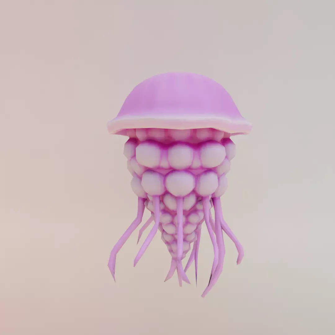 Graipussy Medussi Italian brainrot Low Poly Character Low-poly 3D model_9