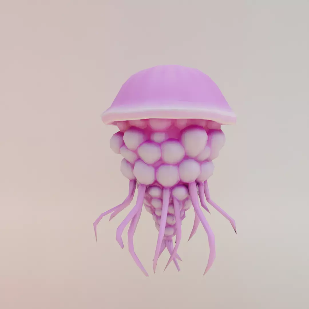 Graipussy Medussi Italian brainrot Low Poly Character Low-poly 3D model_1