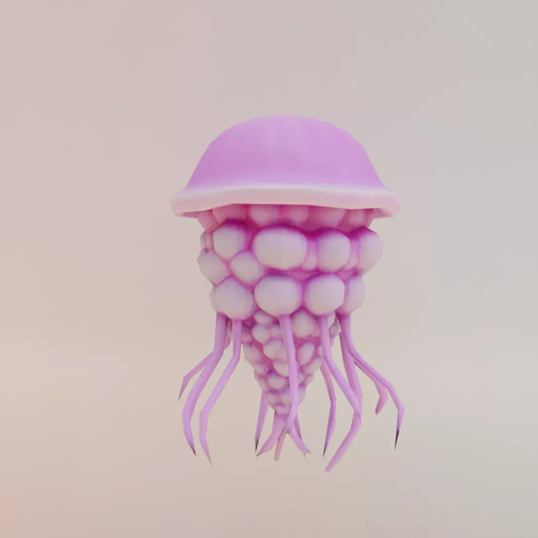 Graipussy Medussi Italian brainrot Low Poly Character Low-poly 3D model_8