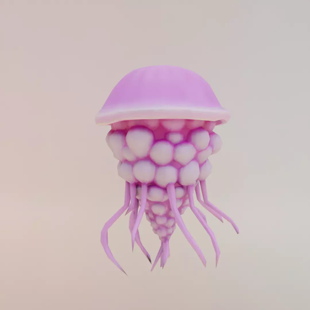 Graipussy Medussi Italian brainrot Low Poly Character Low-poly 3D model_5