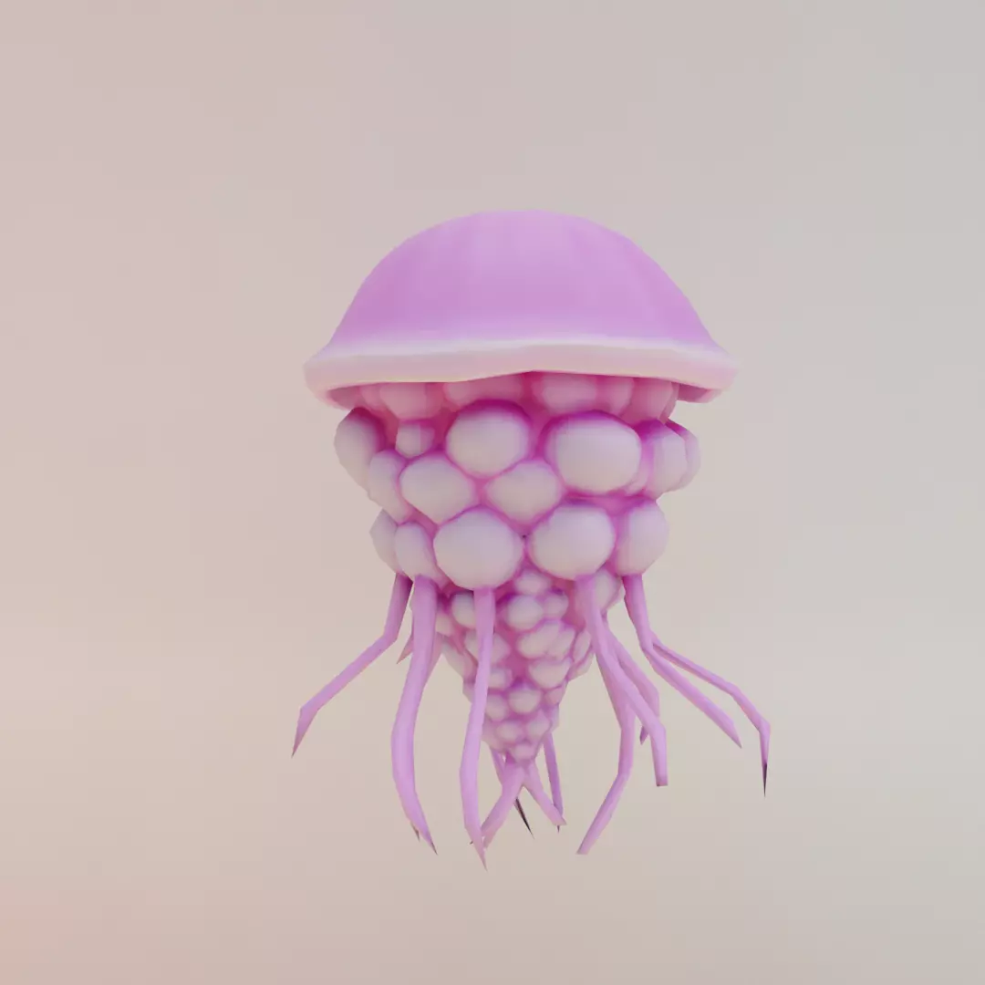 Graipussy Medussi Italian brainrot Low Poly Character Low-poly 3D model_7
