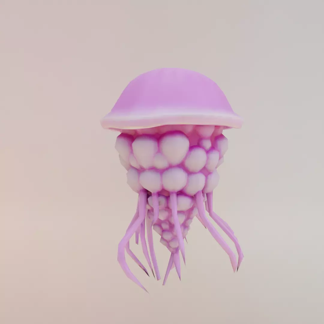 Graipussy Medussi Italian brainrot Low Poly Character Low-poly 3D model_4