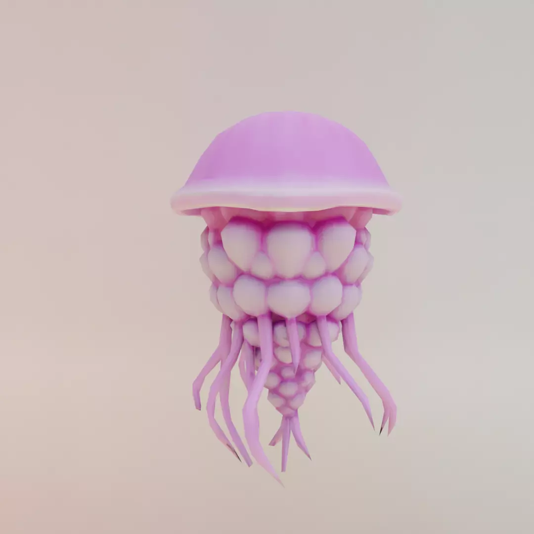 Graipussy Medussi Italian brainrot Low Poly Character Low-poly 3D model_3