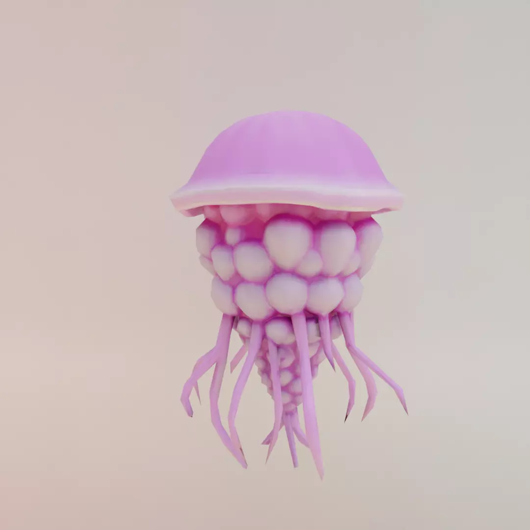 Graipussy Medussi Italian brainrot Low Poly Character Low-poly 3D model_2