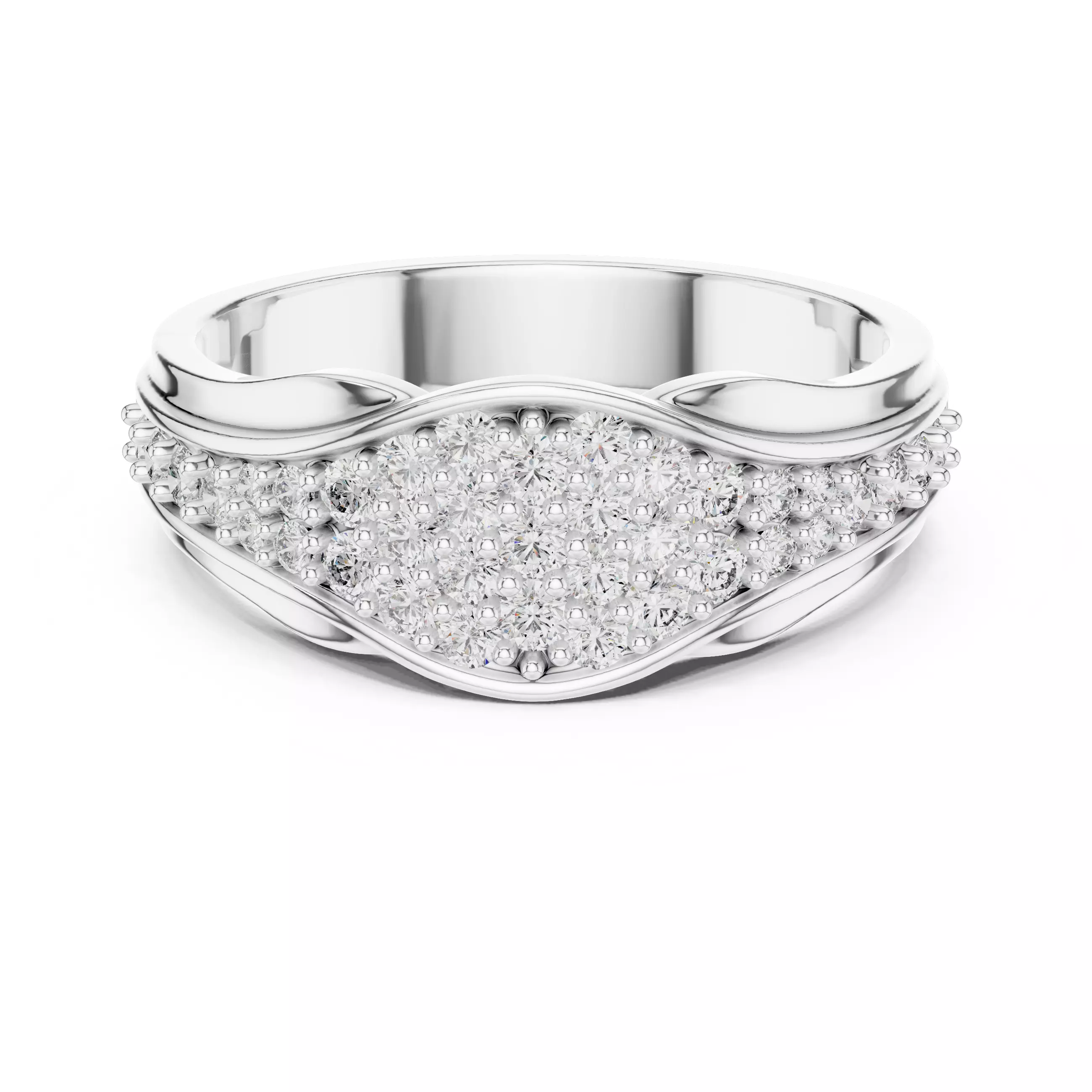 Diamond Band Ring 3dm stl renders animation videos details 3D print model_9