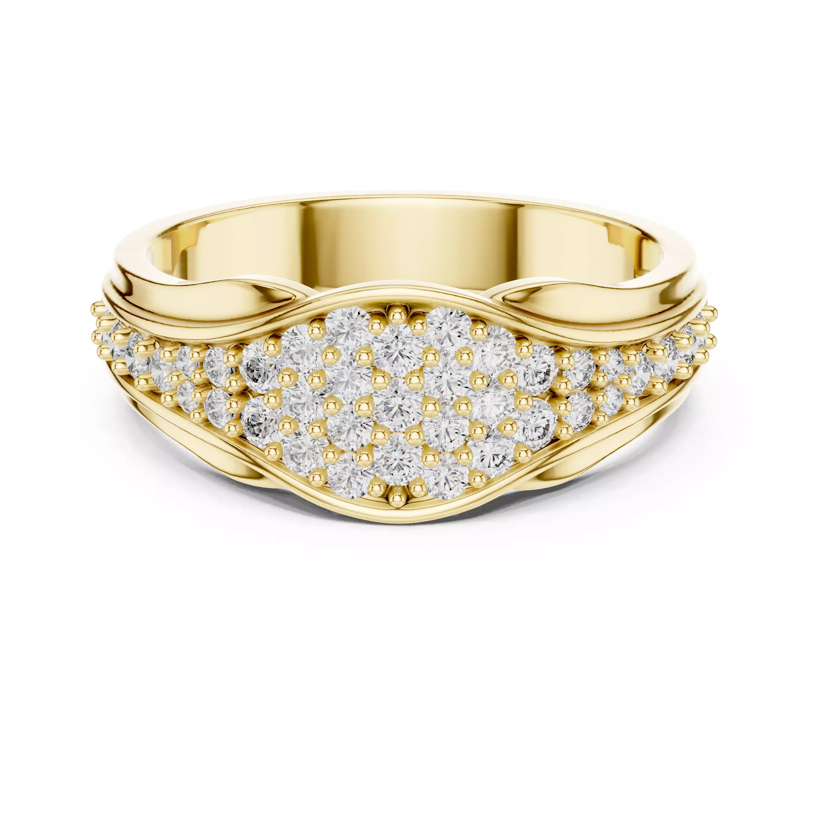 Diamond Band Ring 3dm stl renders animation videos details 3D print model_13