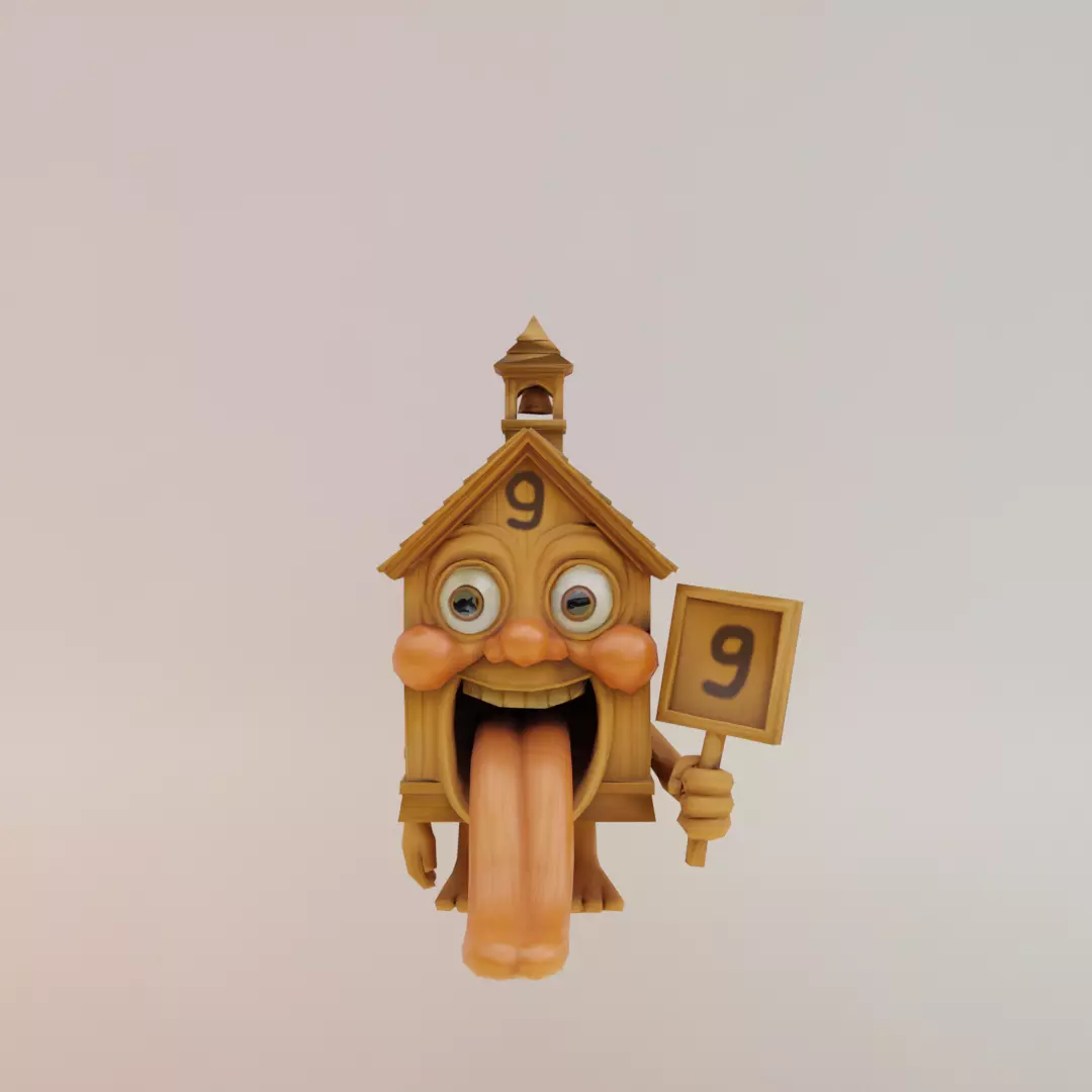 La Esok Sekolah Italian brainrot Low Poly Character Low-poly 3D model_0