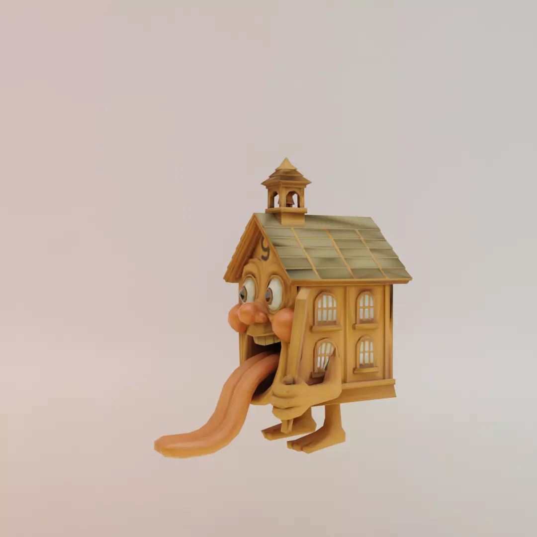 La Esok Sekolah Italian brainrot Low Poly Character Low-poly 3D model_2