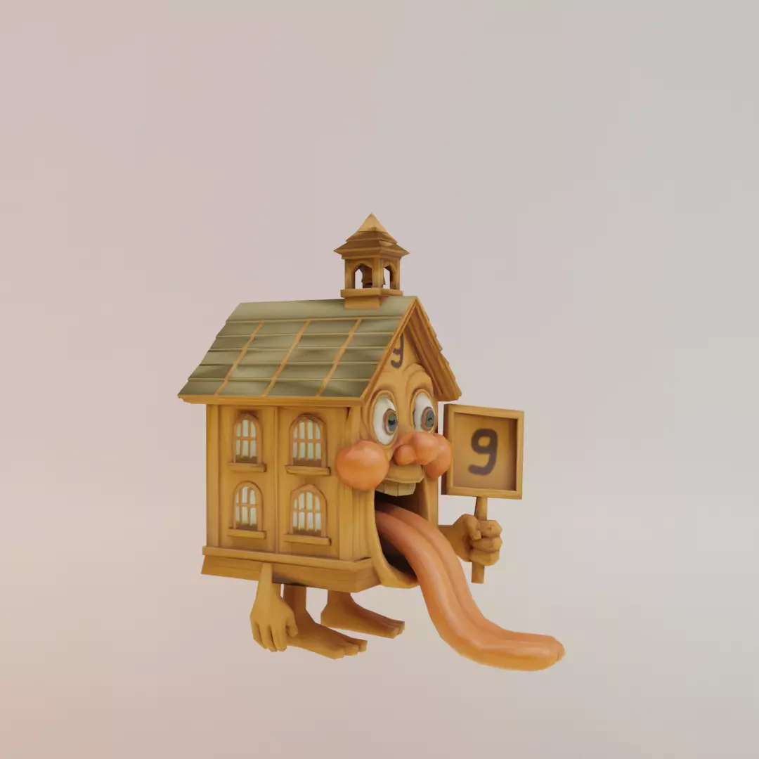 La Esok Sekolah Italian brainrot Low Poly Character Low-poly 3D model_10