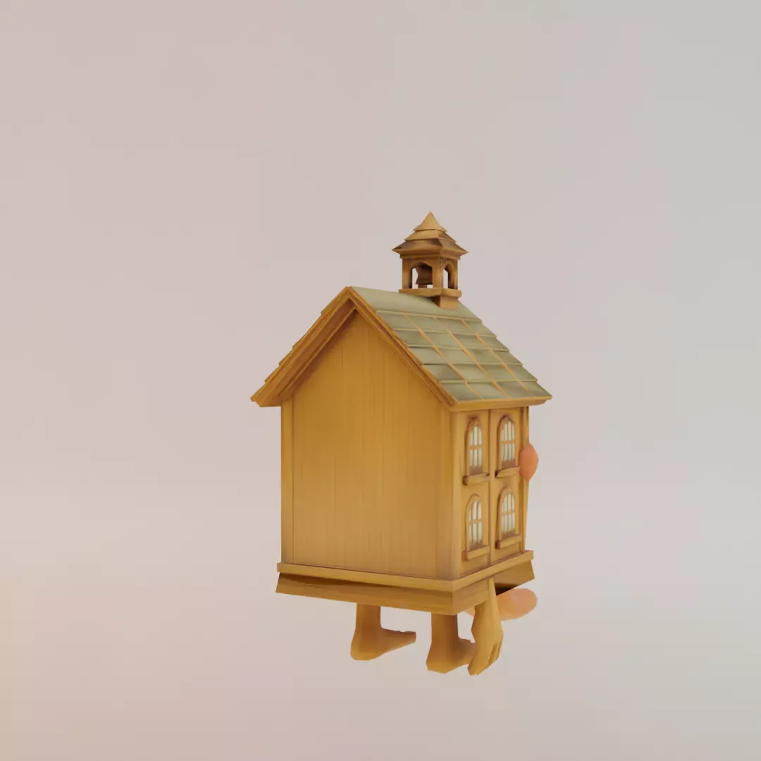 La Esok Sekolah Italian brainrot Low Poly Character Low-poly 3D model_7