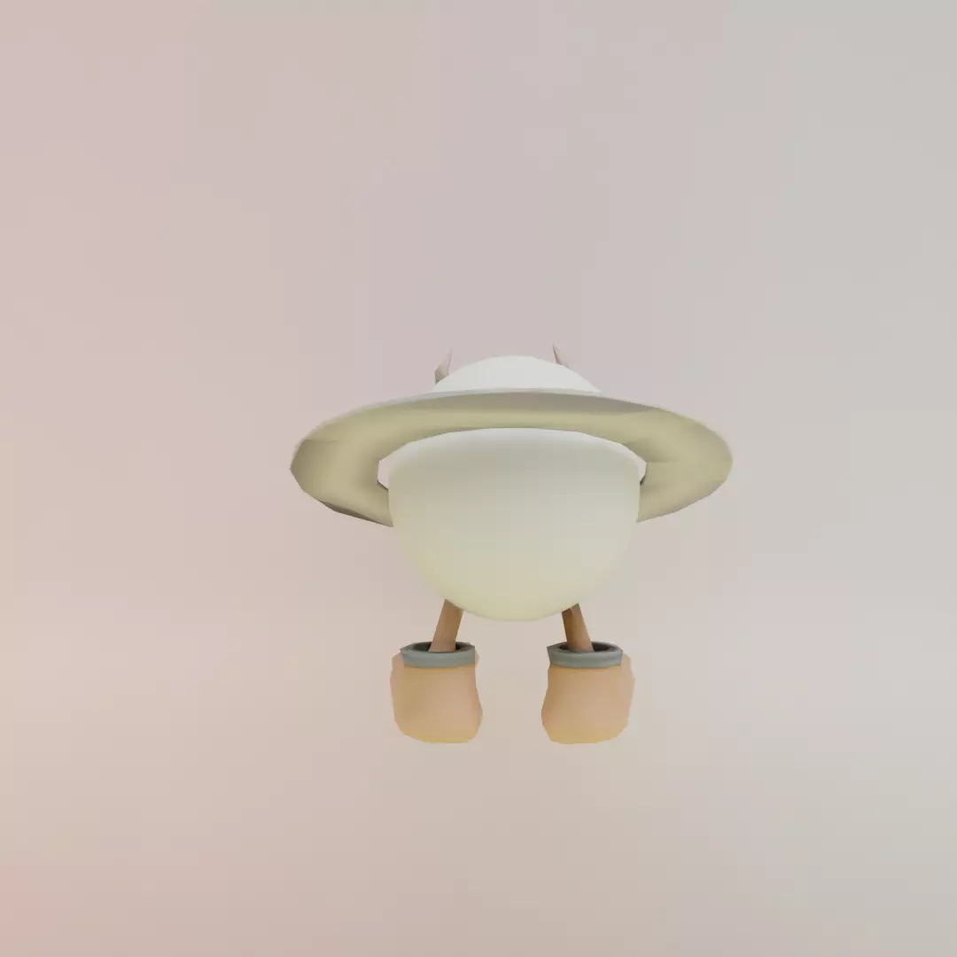 La Vaca Saturno Saturnita Italian brainrot Low Poly Character Low-poly 3D model_6
