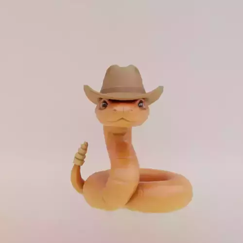 Linguicine Serpentine Italian brainrot Low Poly Character Low-poly 3D model