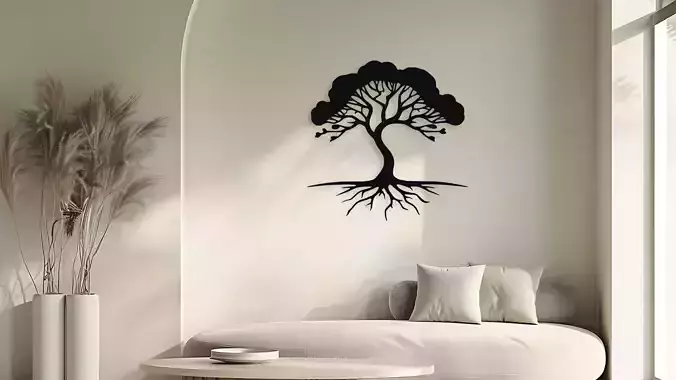 Tree of Life Wall Art Decor Digital File for CNC and 3D Print