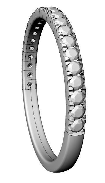 Heart stone ring 3D print model_1