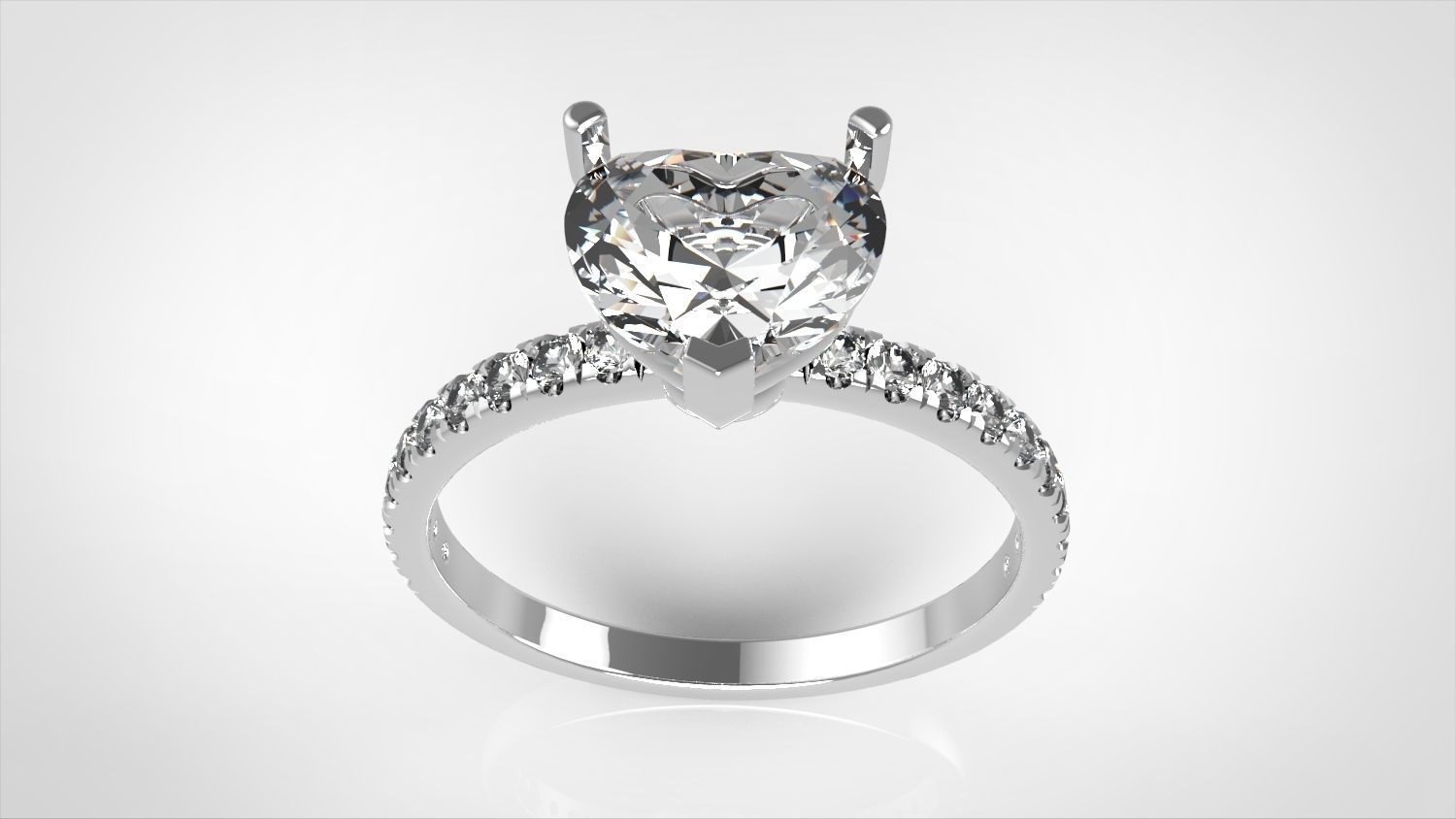 Heart stone ring 3D print model_5