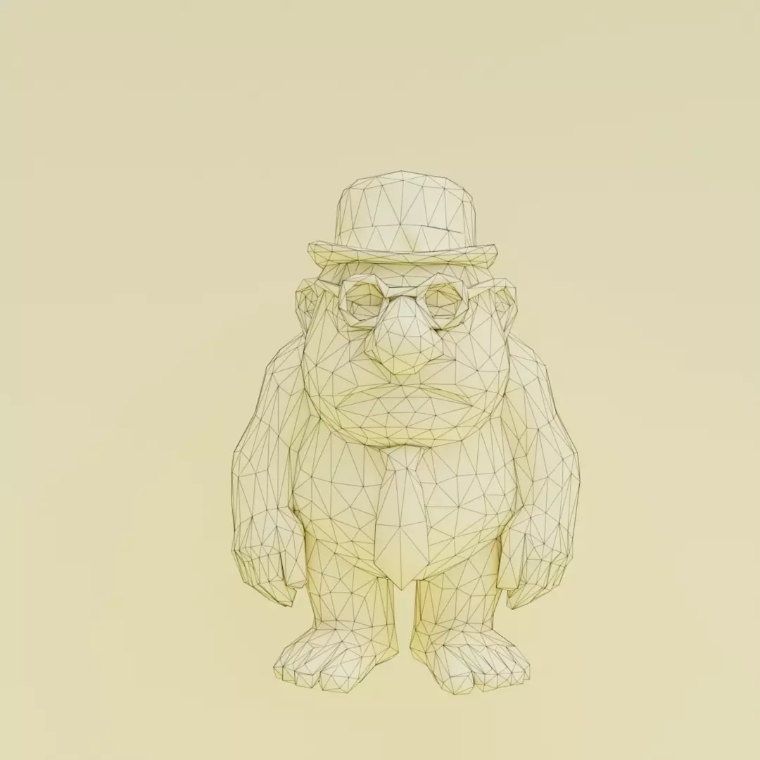 Matteooooooooooooo Italian brainrot Low Poly Character Low-poly 3D model_12