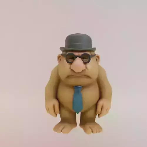 Matteooooooooooooo Italian brainrot Low Poly Character Low-poly 3D model
