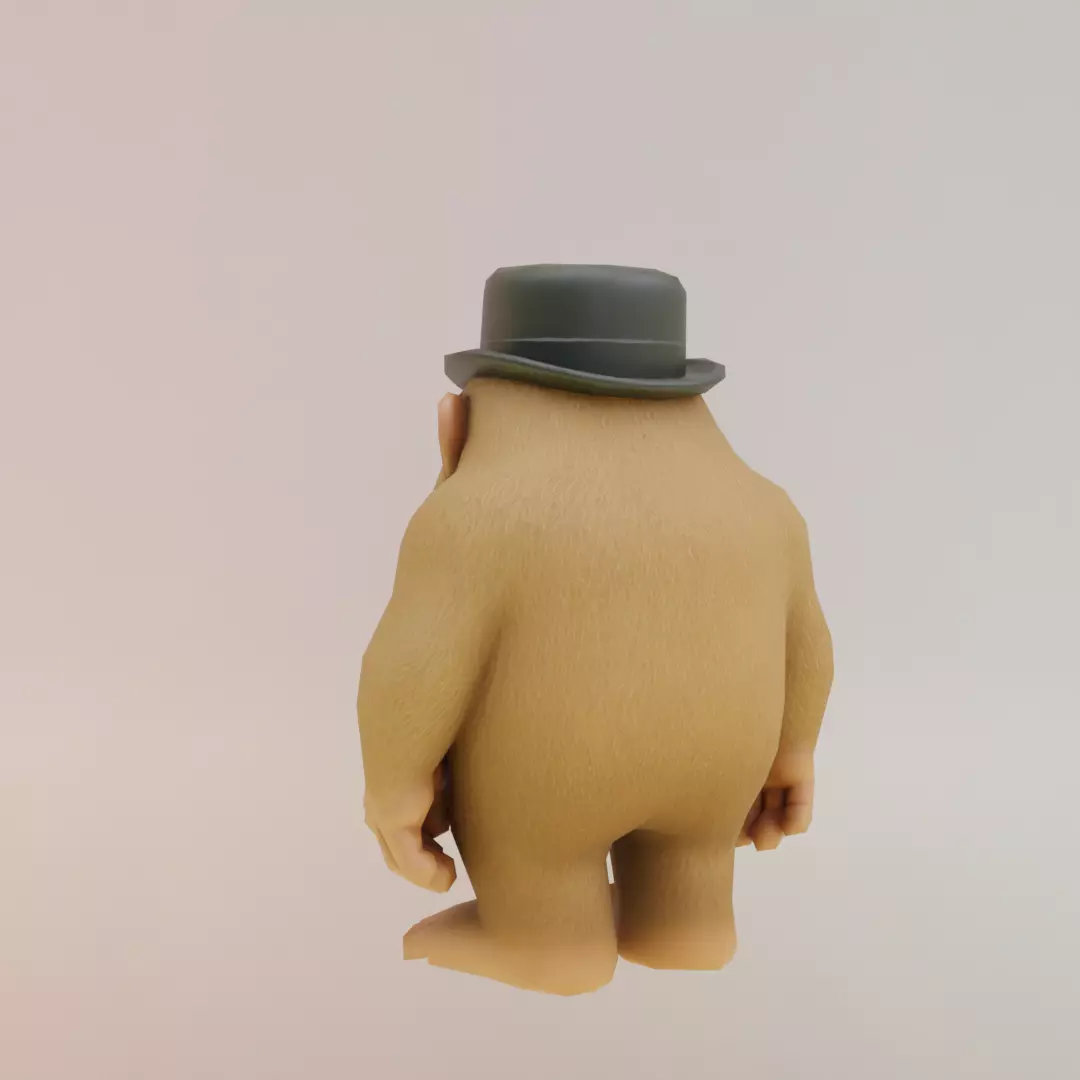 Matteooooooooooooo Italian brainrot Low Poly Character Low-poly 3D model_5