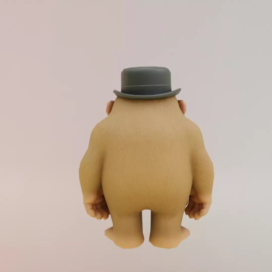 Matteooooooooooooo Italian brainrot Low Poly Character Low-poly 3D model_6