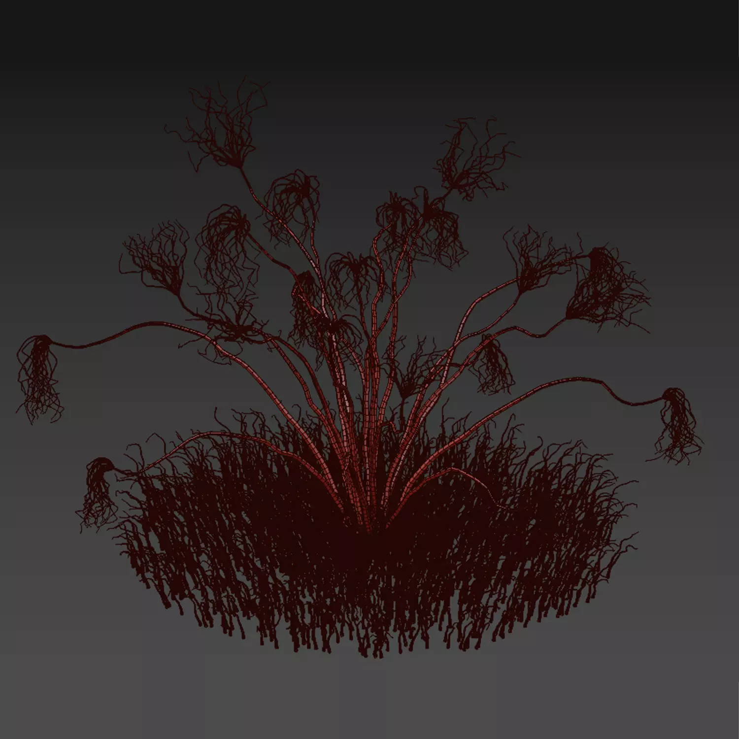 Dried branches 3D model_2