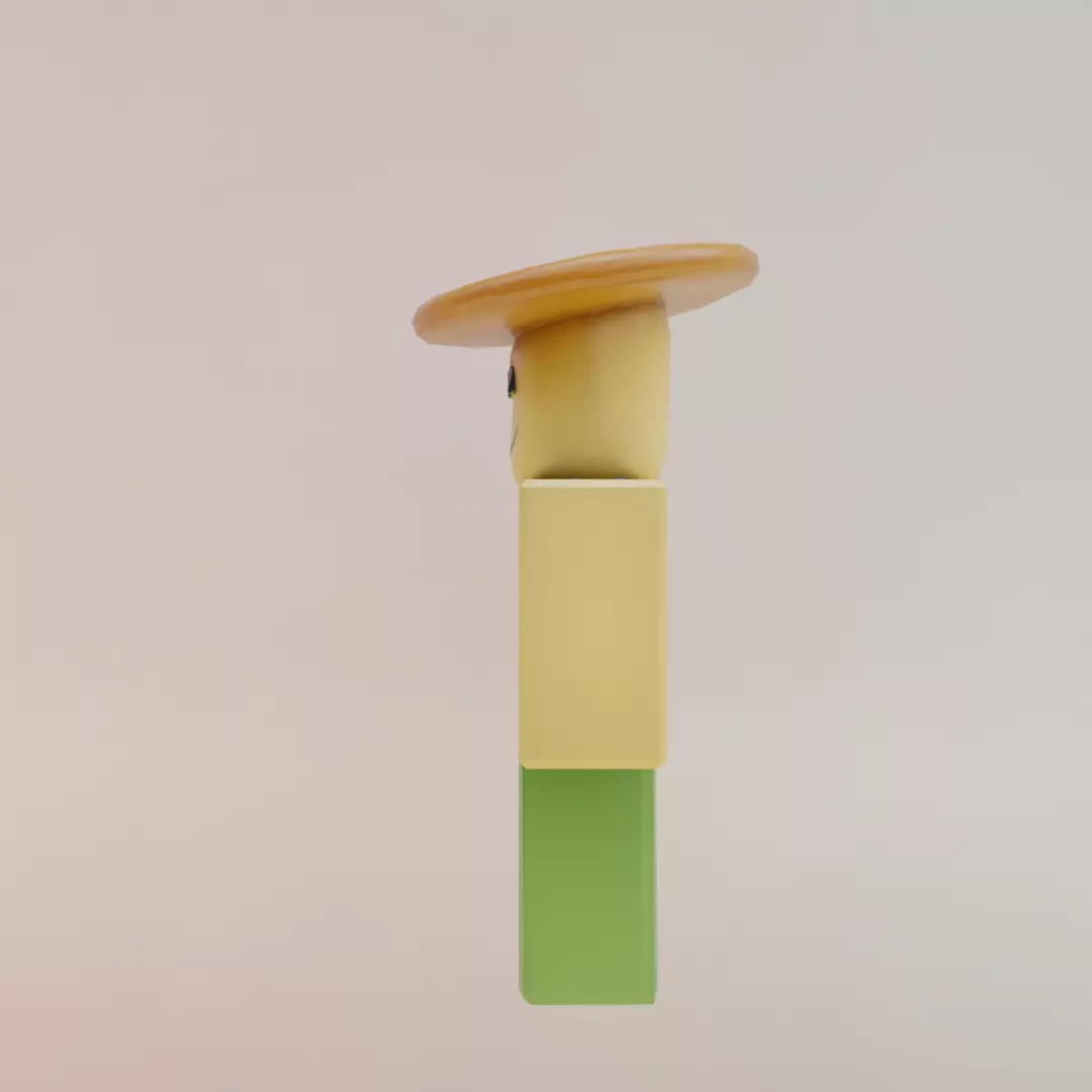 Noobini Pizzanini Italian brainrot Low Poly Character Low-poly 3D model_3