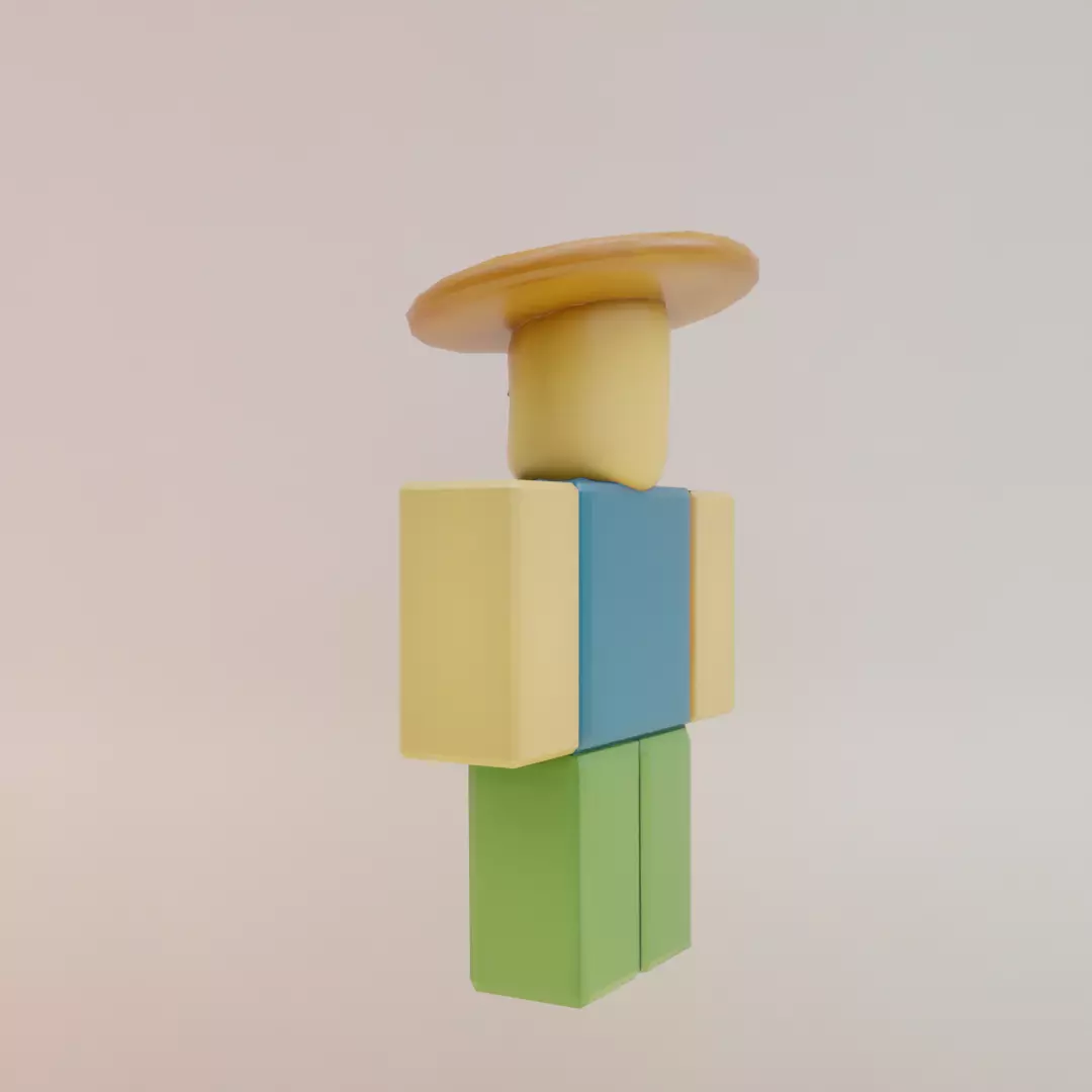 Noobini Pizzanini Italian brainrot Low Poly Character Low-poly 3D model_4