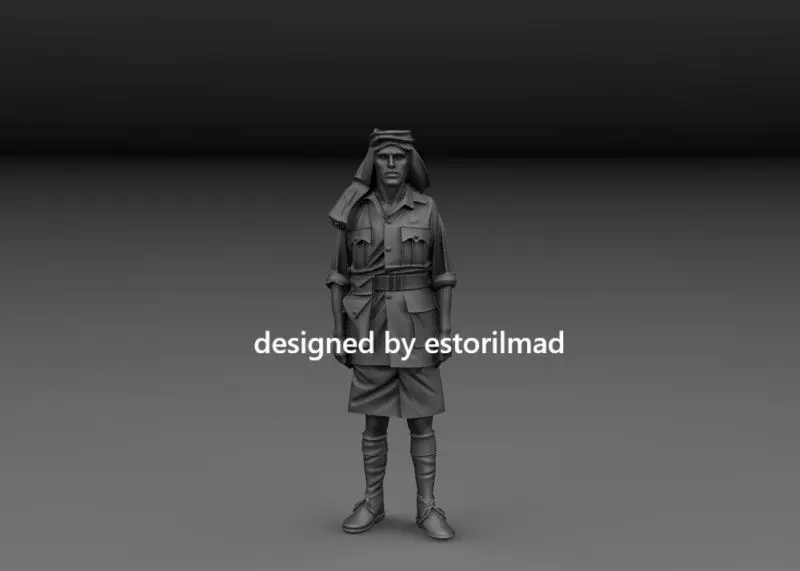 WW2 BRITISH SOLDIER AFRIKA SAS ALAMEIN V1 3D print model_0