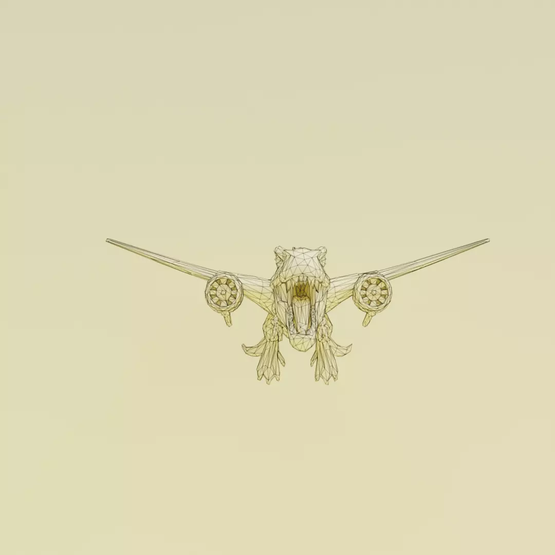 Nuclearo Dinossauro Italian brainrot Low Poly Character Low-poly 3D model_12