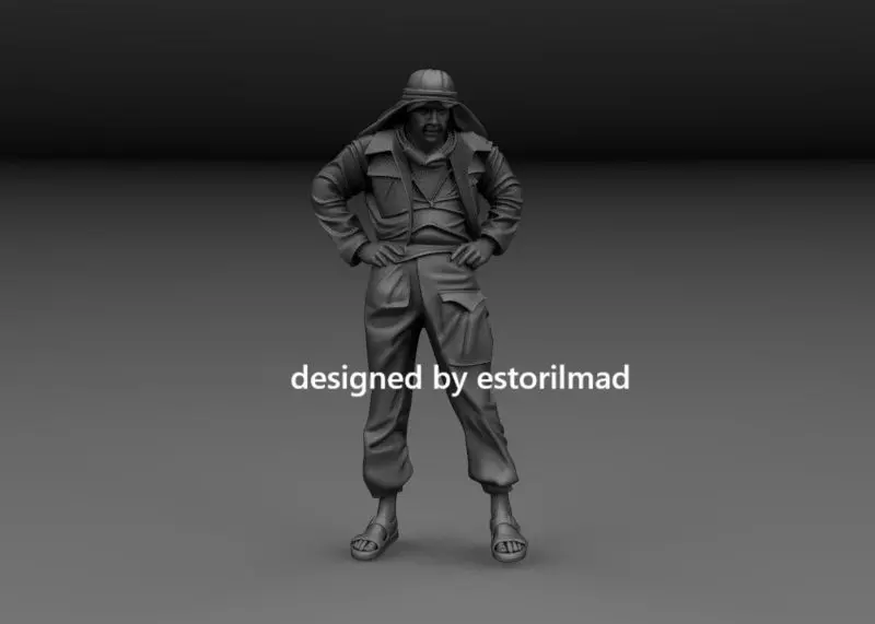 WW2 BRITISH SOLDIER AFRIKA SAS ALAMEIN V3 3D print model_0
