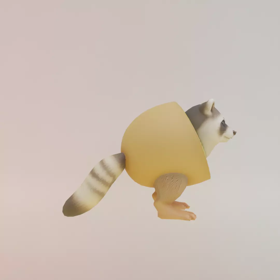 Pi Pi kiwi Italian brainrot Low Poly Character Low-poly 3D model_9