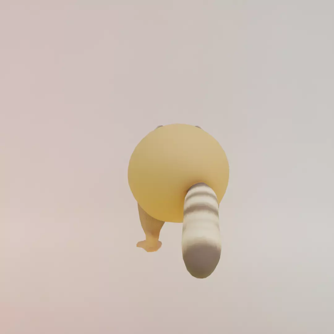 Pi Pi kiwi Italian brainrot Low Poly Character Low-poly 3D model_6