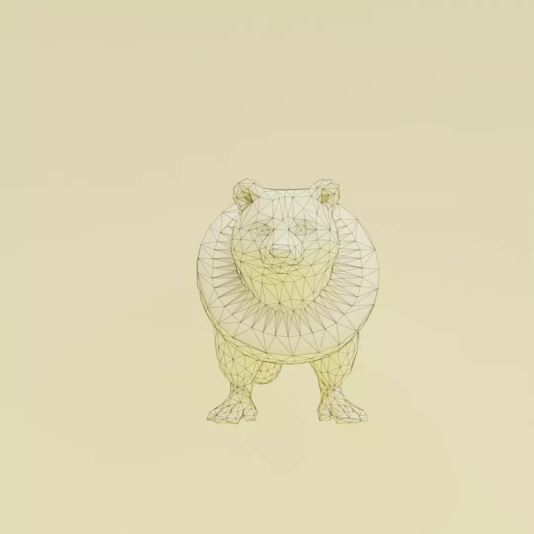 Pi Pi kiwi Italian brainrot Low Poly Character Low-poly 3D model_12