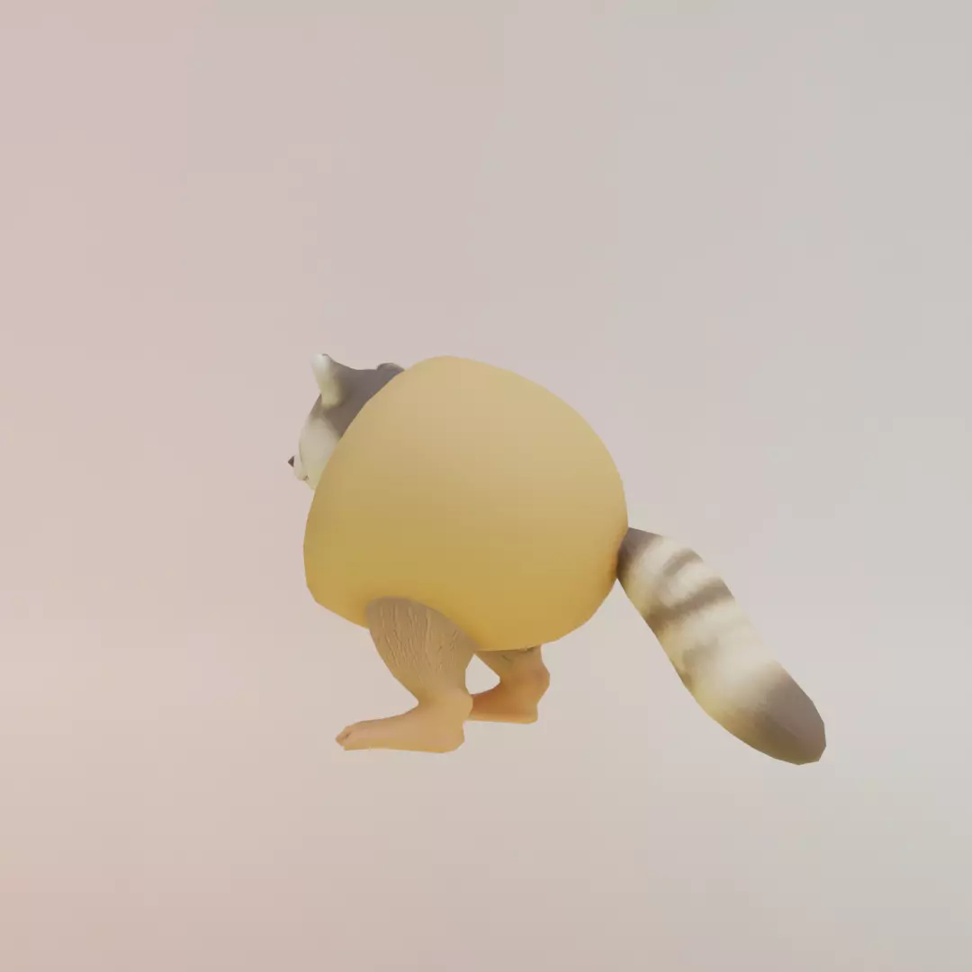 Pi Pi kiwi Italian brainrot Low Poly Character Low-poly 3D model_4