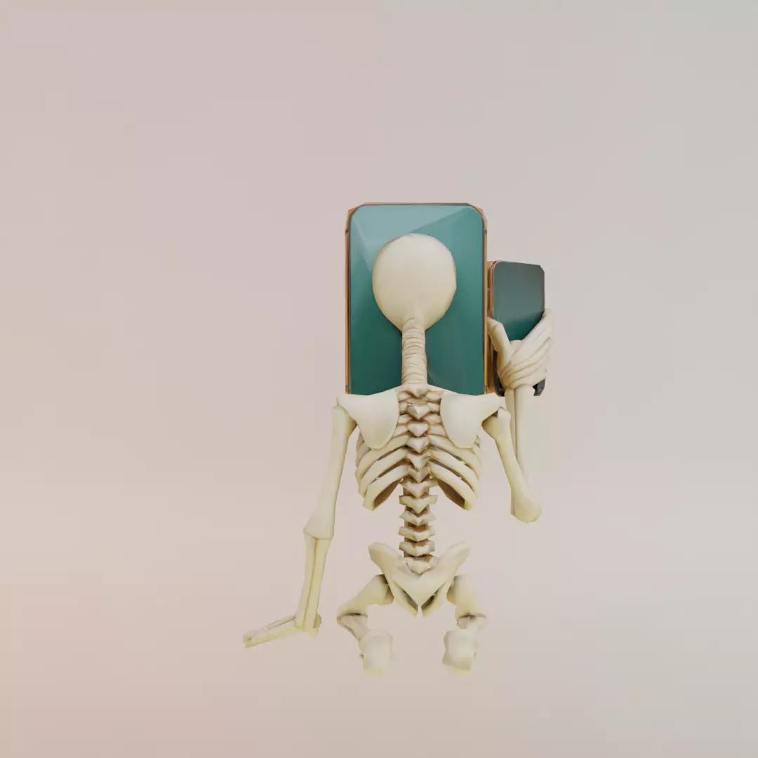 Pot hotspot Italian brainrot Low Poly Character Low-poly 3D model_6