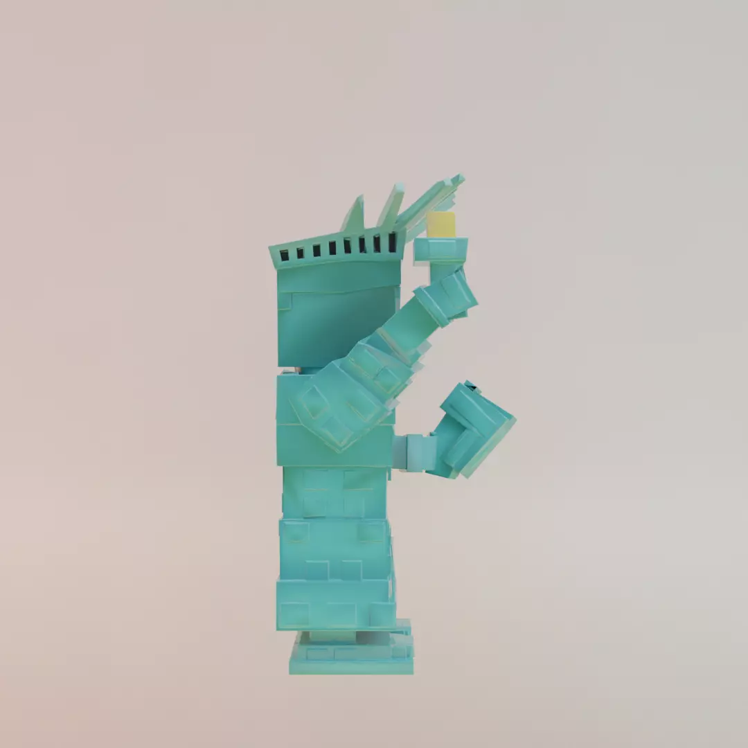 Statutino Libertino Italian brainrot Low Poly Character Low-poly 3D model_9