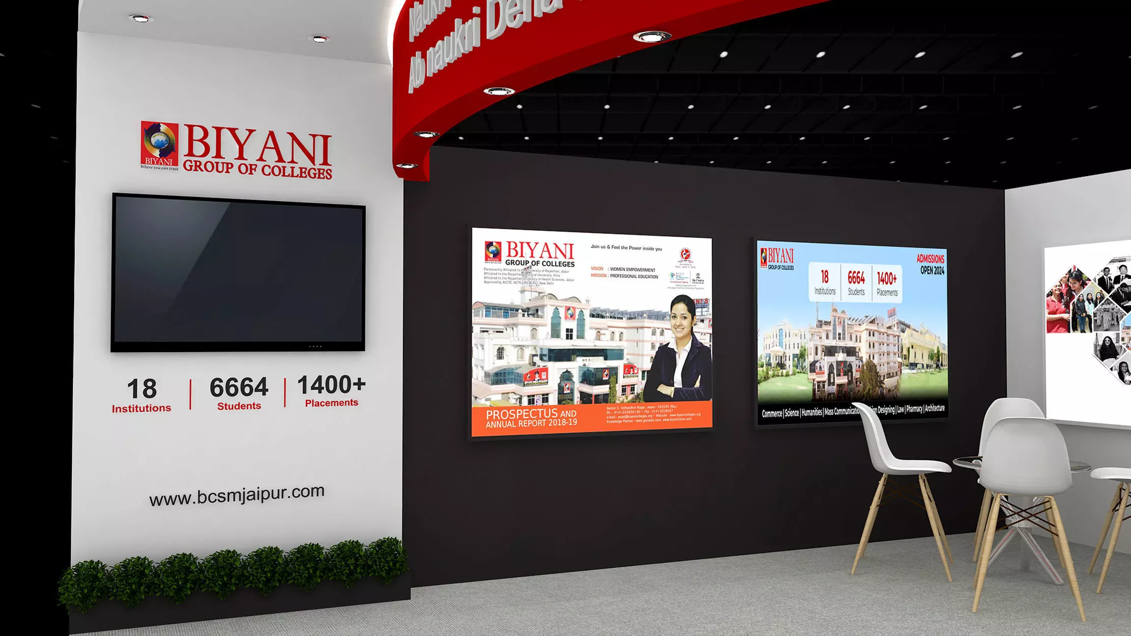 6mtr x 6mtr expo stall 2side open Exhibition Stand Design Low-poly 3D model_5