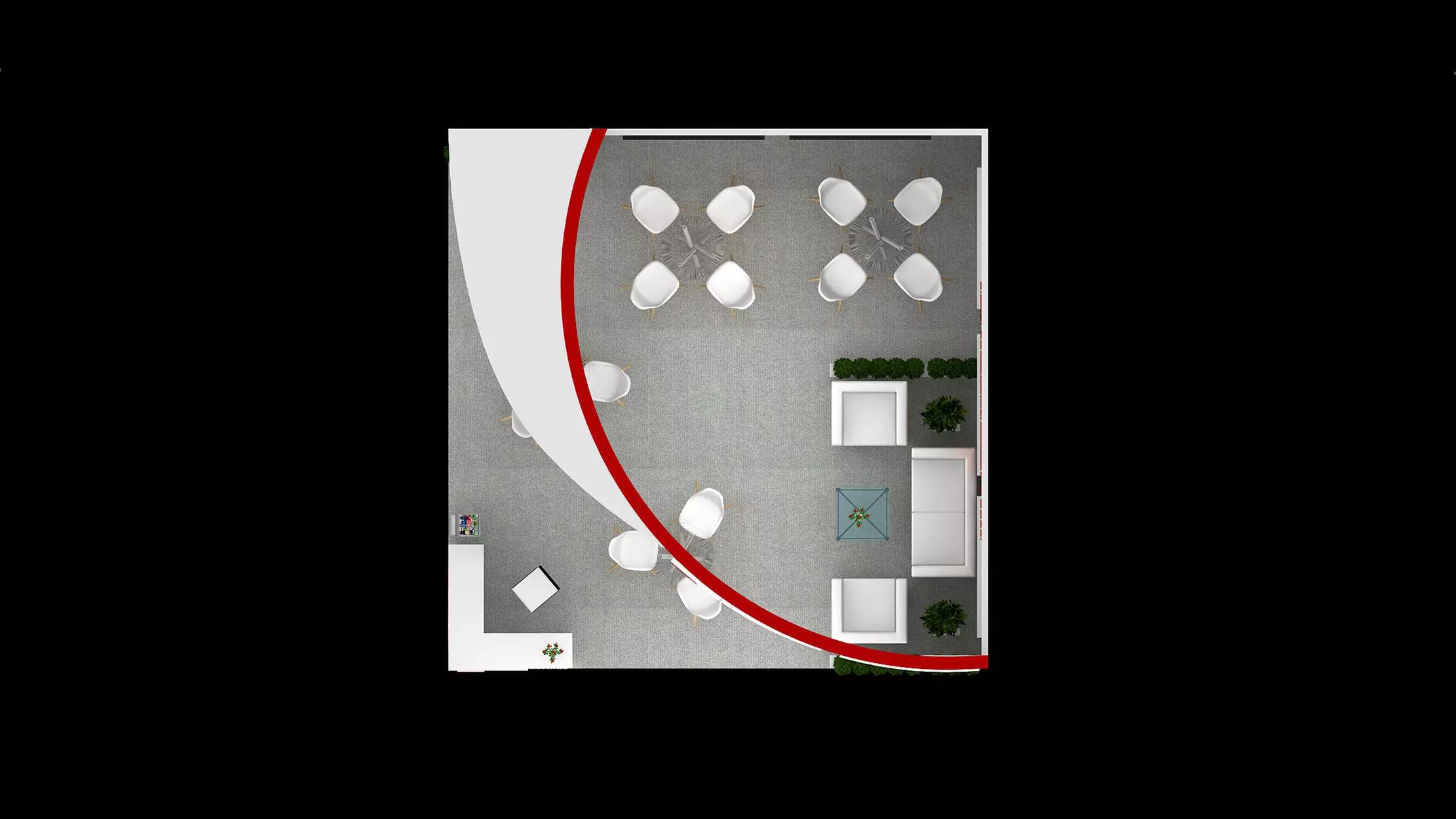 6mtr x 6mtr expo stall 2side open Exhibition Stand Design Low-poly 3D model_7