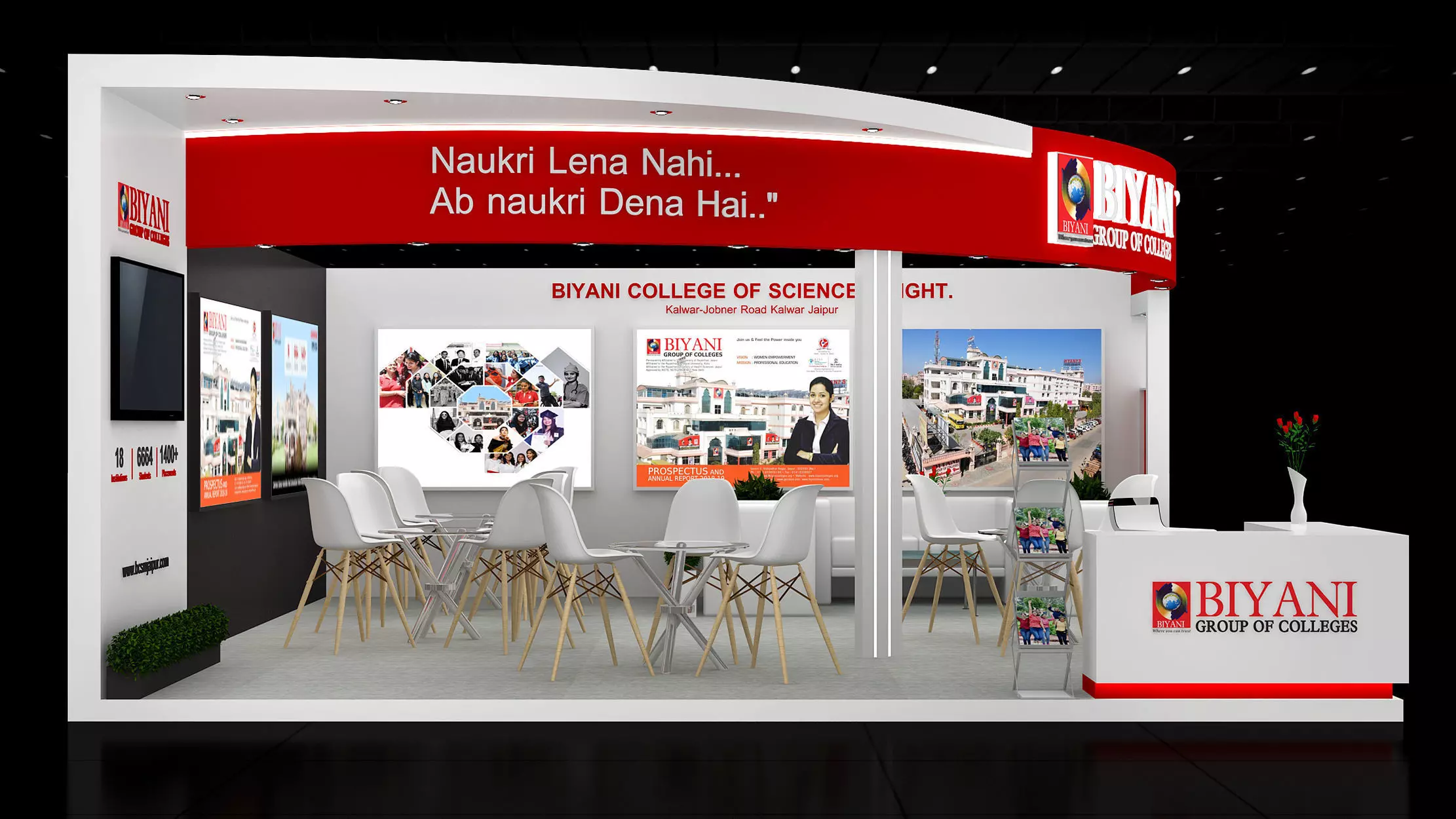 6mtr x 6mtr expo stall 2side open Exhibition Stand Design Low-poly 3D model_2