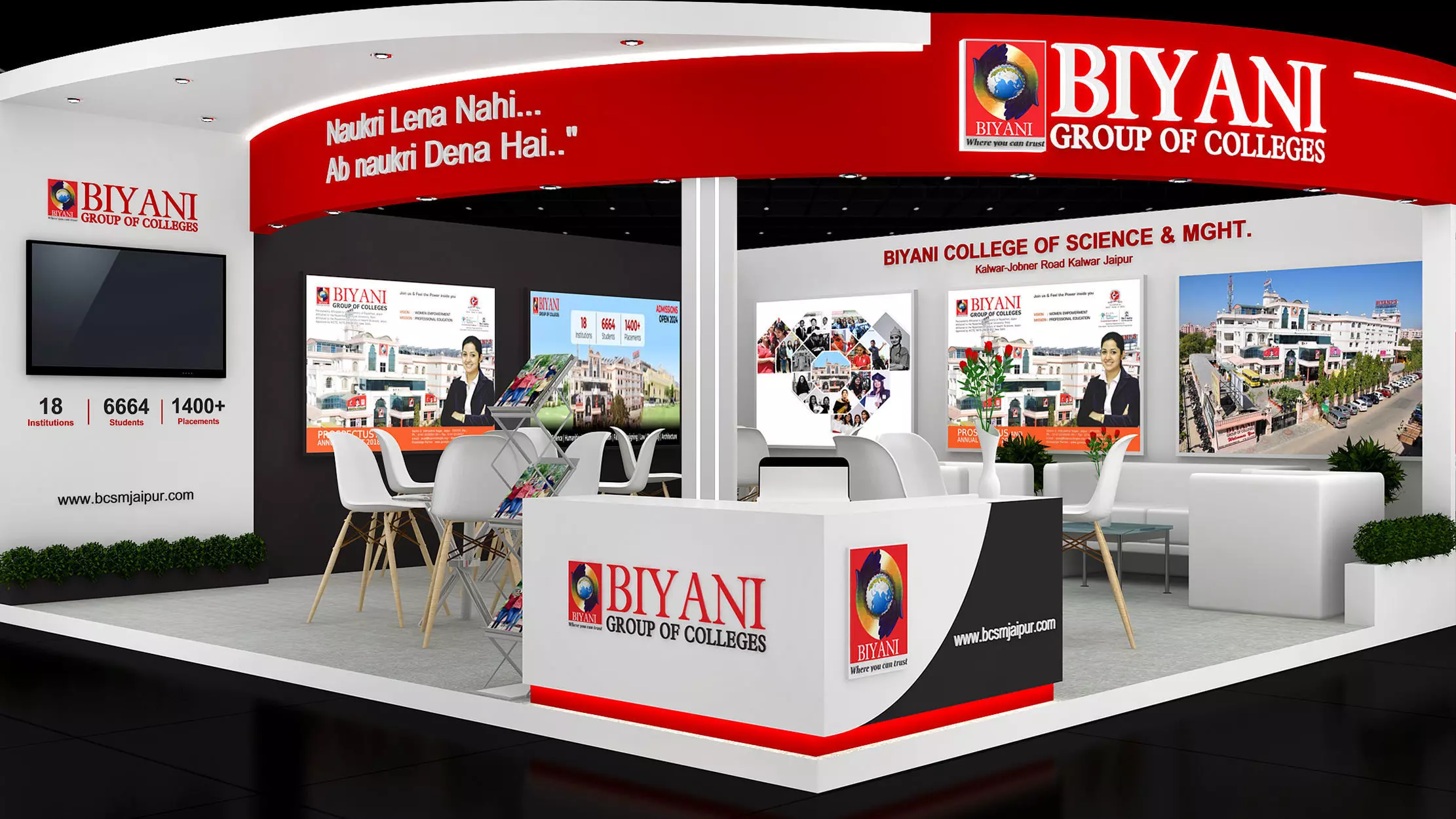 6mtr x 6mtr expo stall 2side open Exhibition Stand Design Low-poly 3D model_3