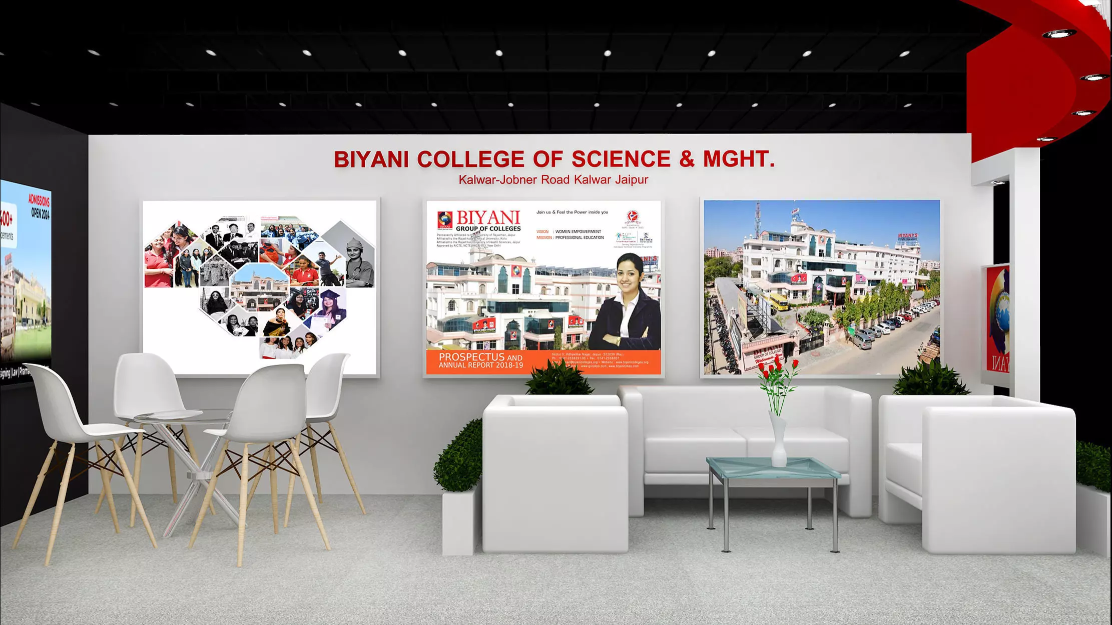 6mtr x 6mtr expo stall 2side open Exhibition Stand Design Low-poly 3D model_4