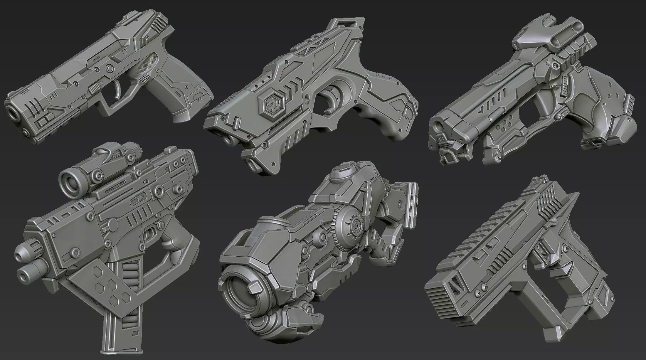 3D Printable Sci-Fi Weapon Part 7 3D model_1