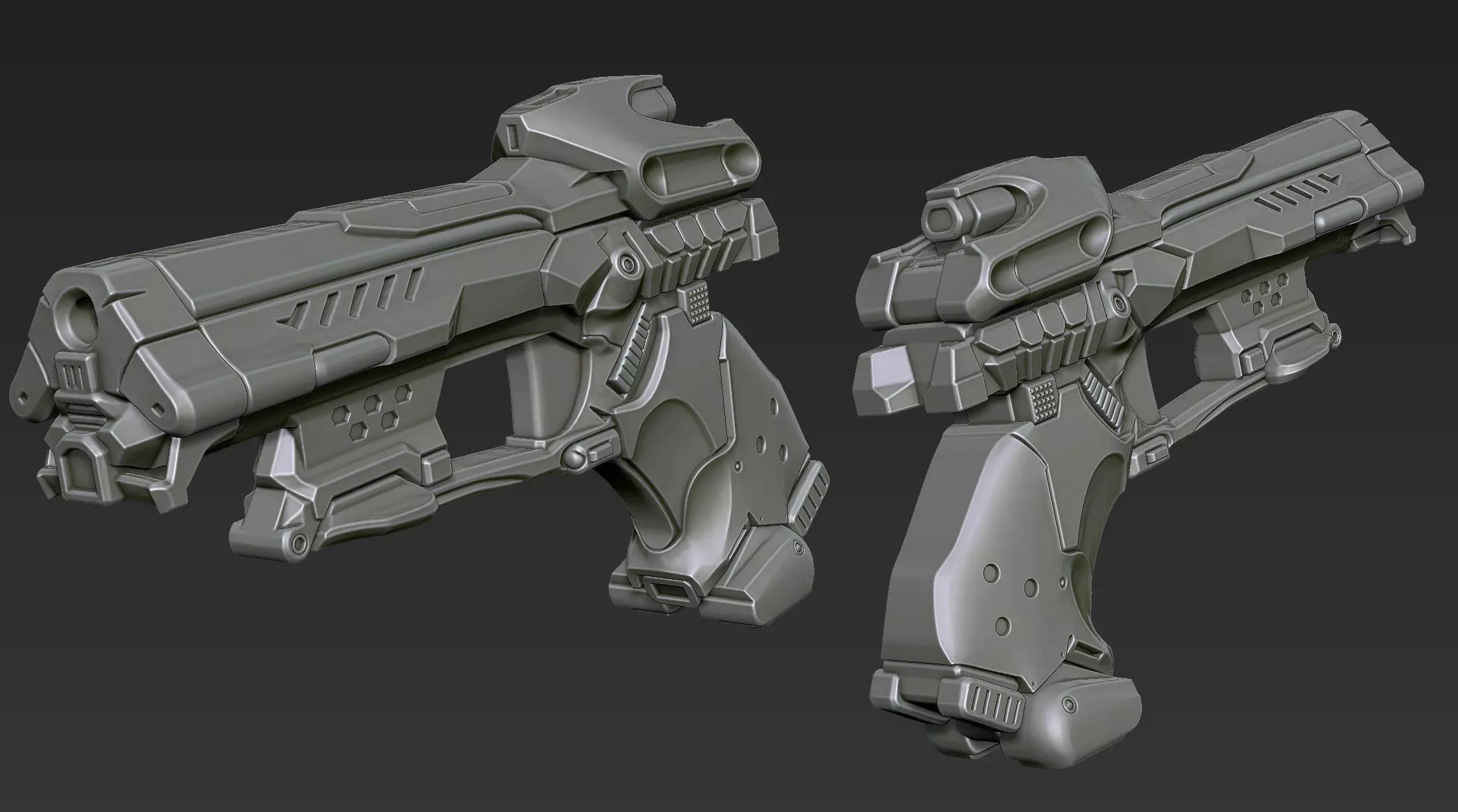 3D Printable Sci-Fi Weapon Part 7 3D model_3