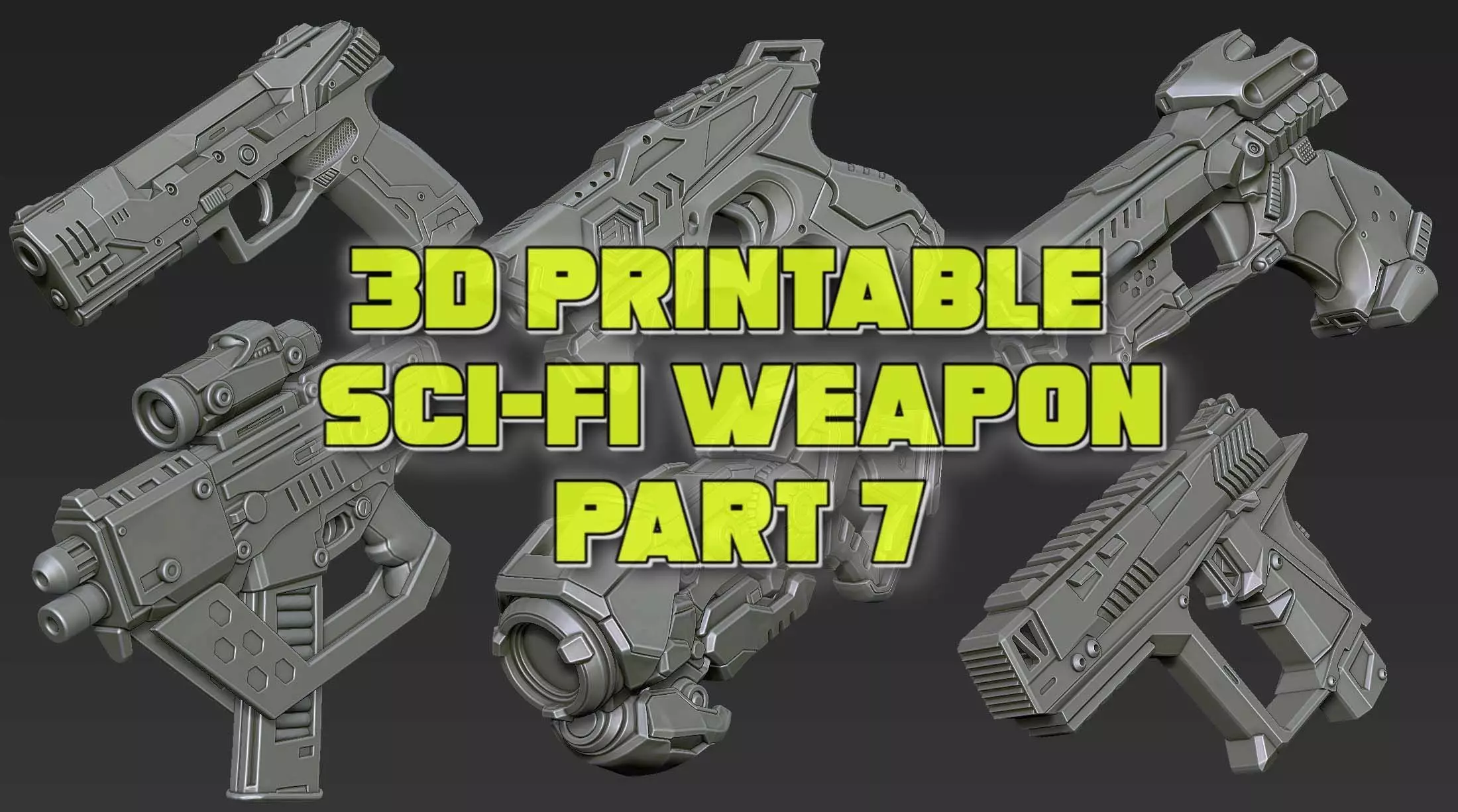 3D Printable Sci-Fi Weapon Part 7 3D model_0