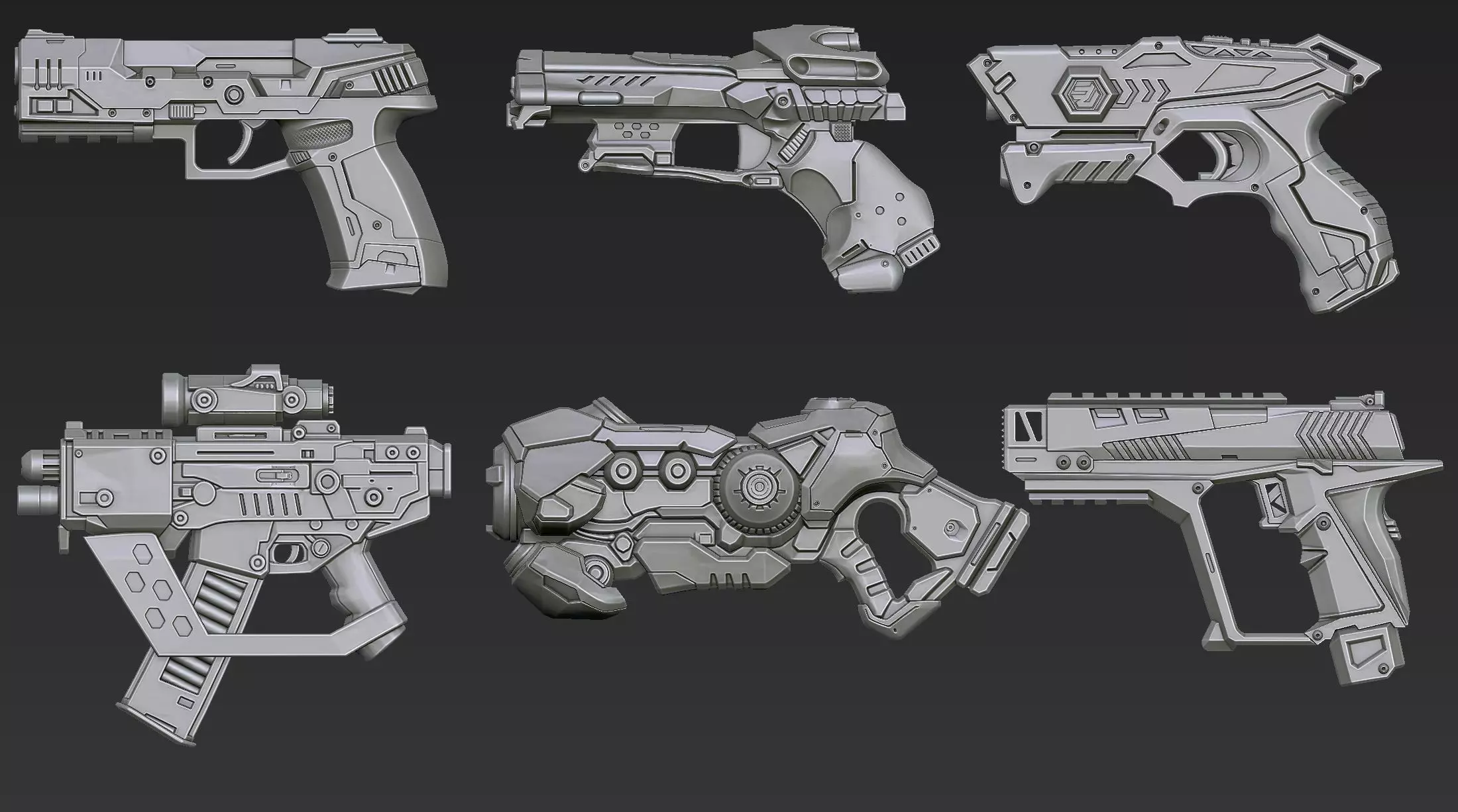 3D Printable Sci-Fi Weapon Part 7 3D model_2