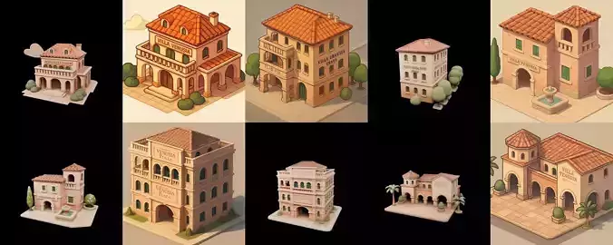 Villa luxe home bundle 7 pack 100 glb