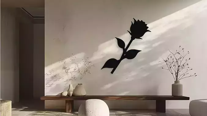 Palm Tree Silhouette Wall Art Decor for Laser Cut and 3D Print