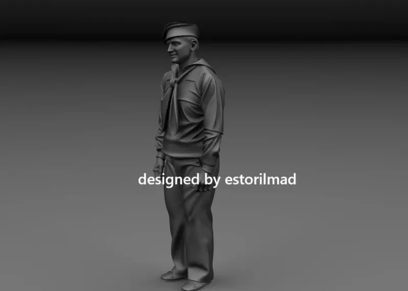 WW2 AMERICAN SAILOR US NAVY 3D print model_2