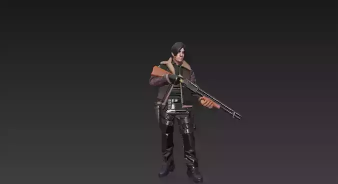 Death Hunter - Dark Fantasy Soldier 3D Model 3D model