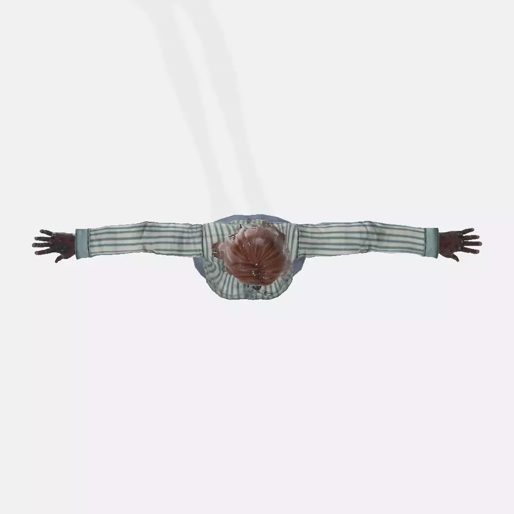 Rigged Animated Zombie Woman 3D Model Game Ready with Textures  Low-poly 3D model_15