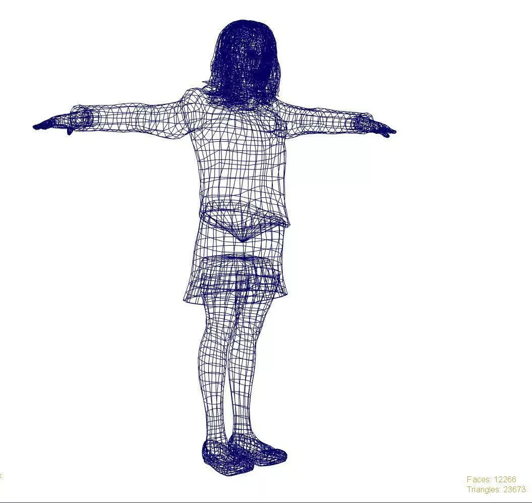 Rigged Animated Zombie Woman 3D Model Game Ready with Textures  Low-poly 3D model_8